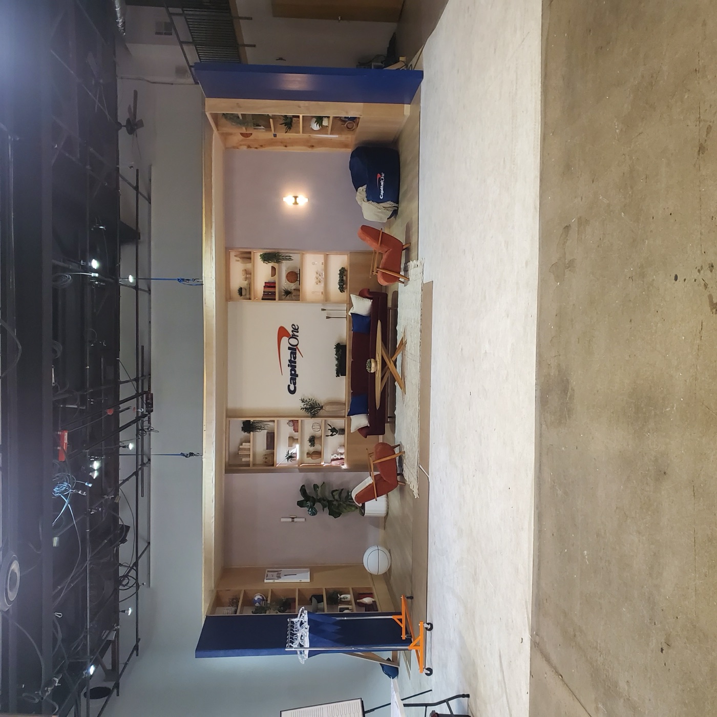 Custom Capital One commercial set built inside a Loft 19 stage