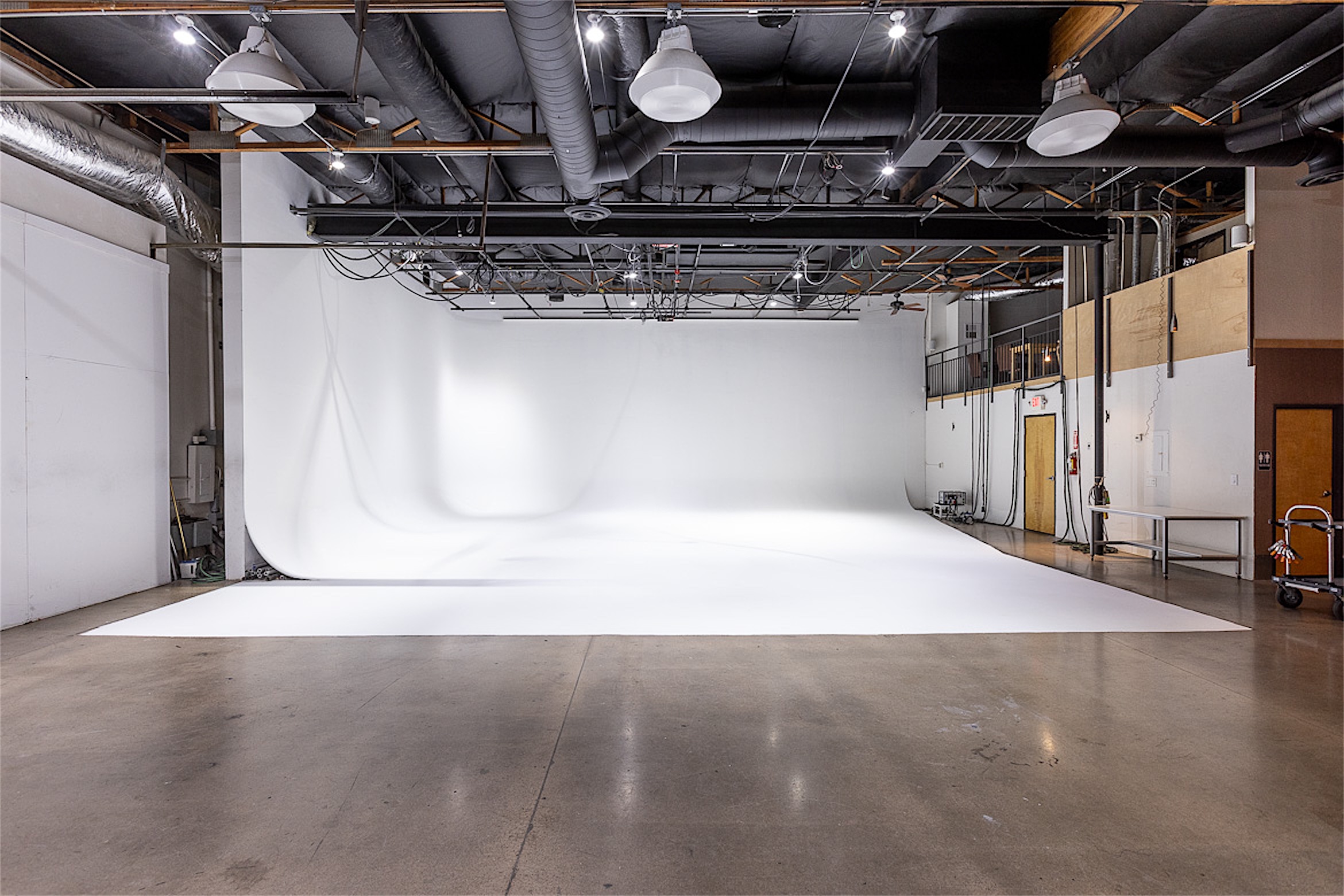 Studio 1 — flagship cyclorama stage at Loft 19